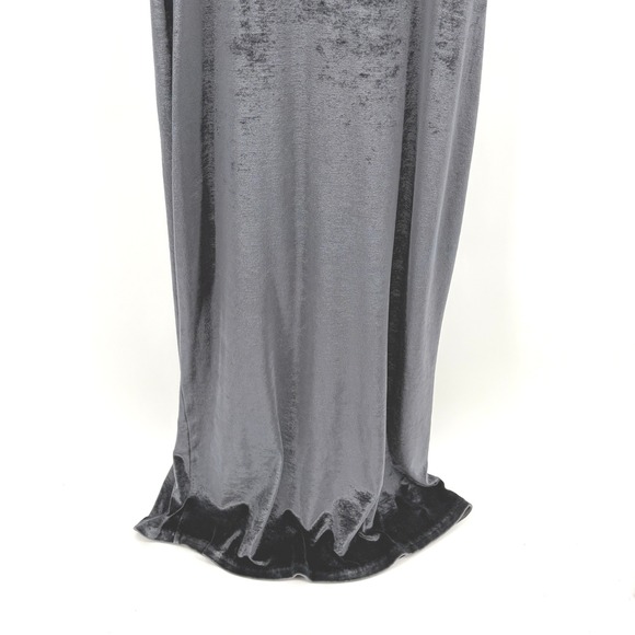 BCBG Max Azria Grey Velvet‎ Spaghetti Strap Slip Dress Size 2 Y2K 90s Minimalist - Picture 4 of 9